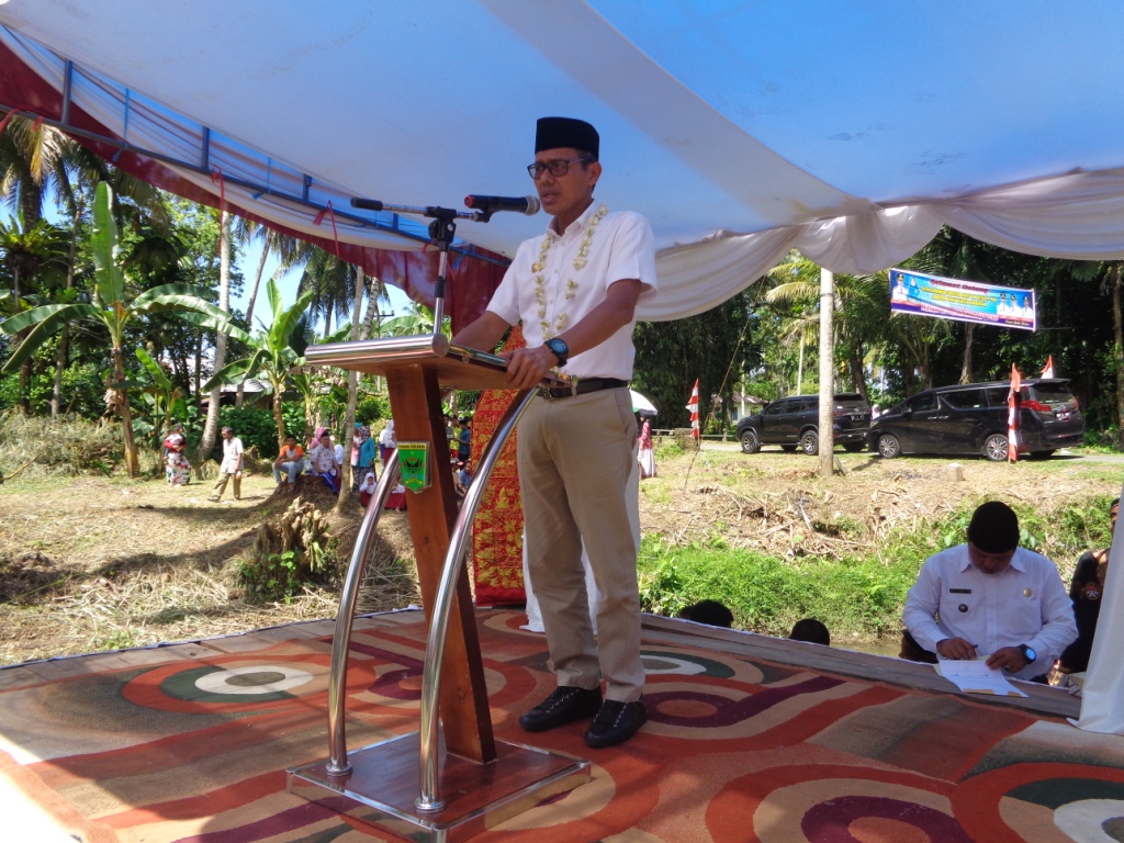 Gubernur Sumbar Meletakan Batu Pertama Pembangunan Situs Gimba Syekh Madinah